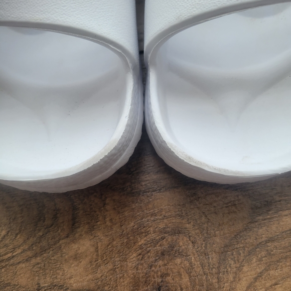 Shade & Shore 2 Band Footbed Slide Open Toe White Sandals Size 9 - Picture 3 of 4